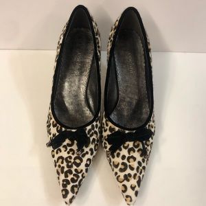 Cochni  Black/Beige Leopard Heels Size 40 Eur